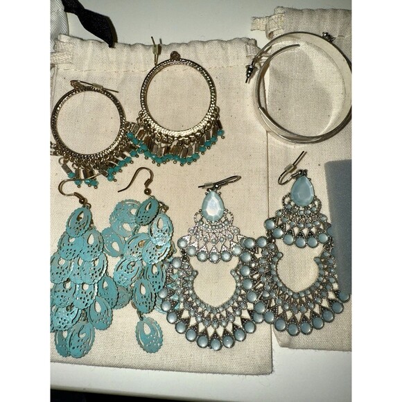 Huge Jewelry Lot, Turquoise, Amazonite, Fashion Boho Necklace Earring Ring Sets - Picture 6 of 16
